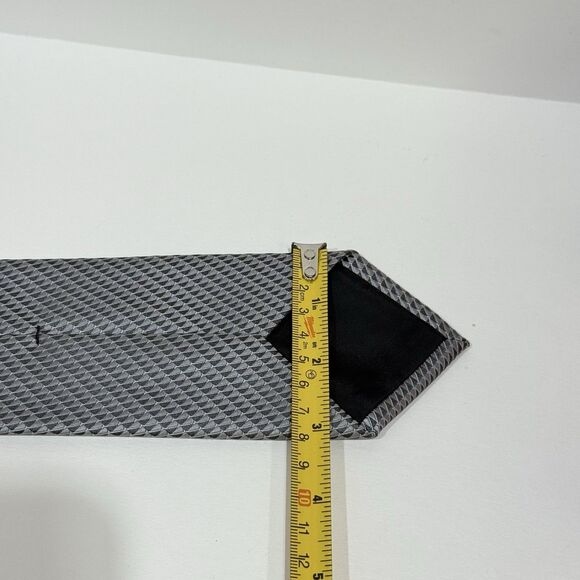 Perry Ellis Men's Neck Tie Gray Textured Size One - Picture 12 of 13